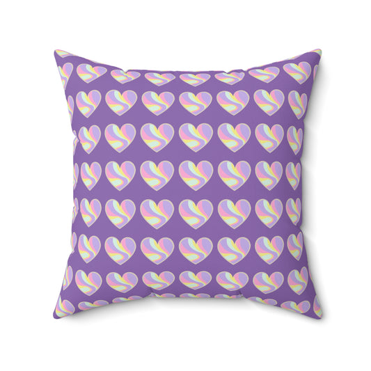 Purple Heartfelt Embrace Throw Pillow