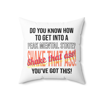 Shake That Ass Motivational Pillow, Daily Affirmation Pillow, Inspirational Gift for Friend, Housewarming Gift, Tony Robbins Inspired