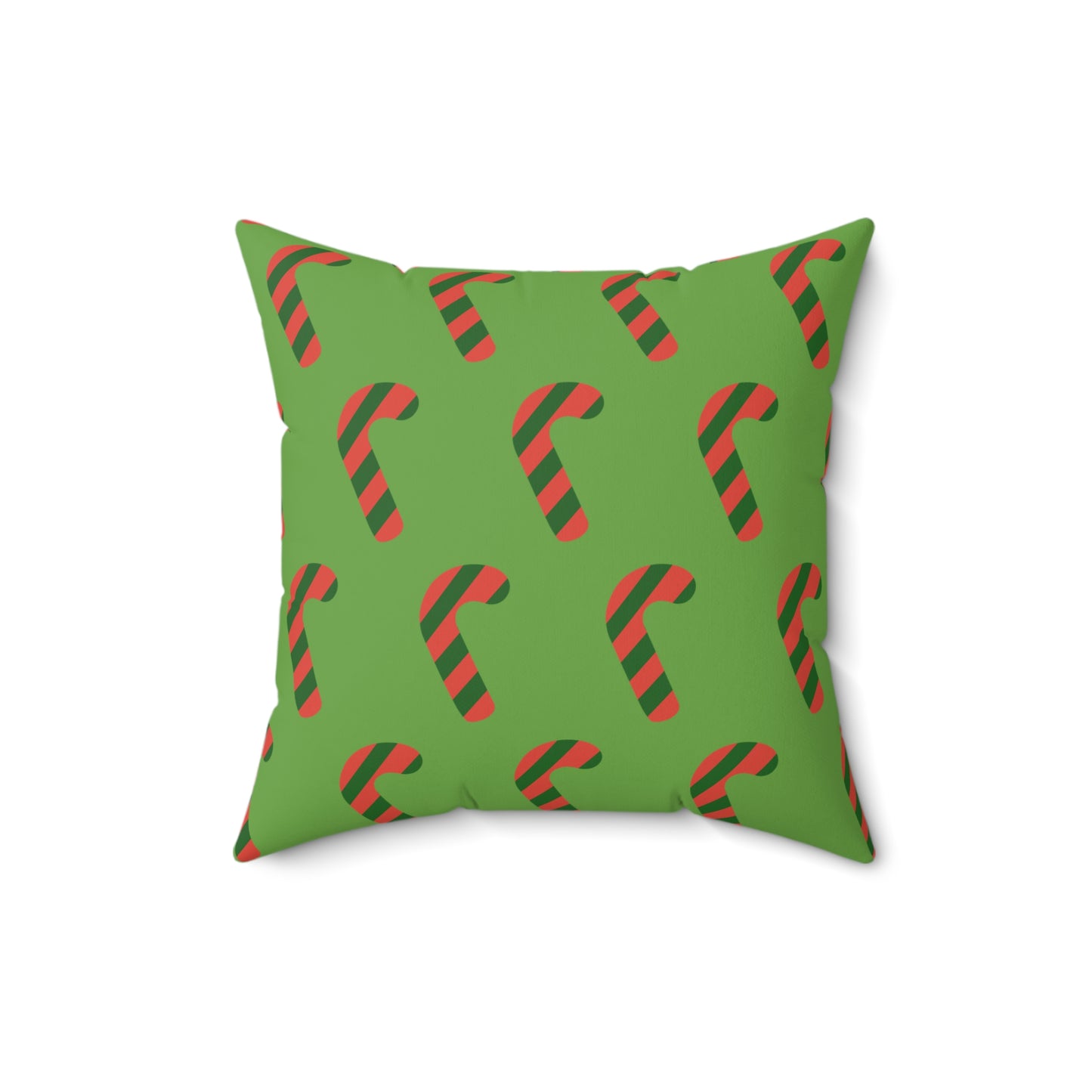 Peppermint Dreams Christmas Candy Cane Pattern Throw Pillow – Festive Red & Green Décor for Home or Office