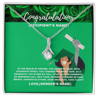 Personalized Congratulations Graduate, Take Flight- Alluring Beauty Necklace