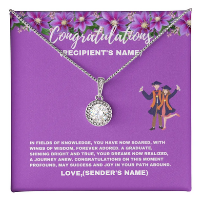 Personalized Congratulations Graduate, Shining Bright And True- Eternal Hope Necklace