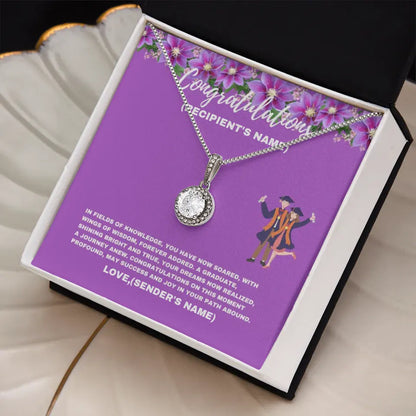 Personalized Congratulations Graduate, Shining Bright And True- Eternal Hope Necklace