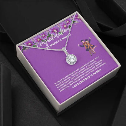 Personalized Congratulations Graduate, Shining Bright And True- Eternal Hope Necklace