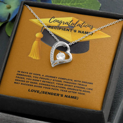 Personalized Rays of Hope Graduation Necklace | May Success Guide Your Path- Forever Love Necklace