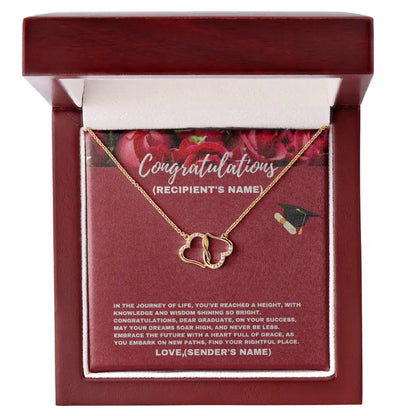 Personalized Congratulations Graduate, Embrace The Future- Everlasting Love Necklace