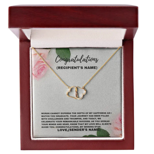 Collar de graduación con estrella brillante personalizado | Celebra tu éxito extraordinario: collar de amor eterno