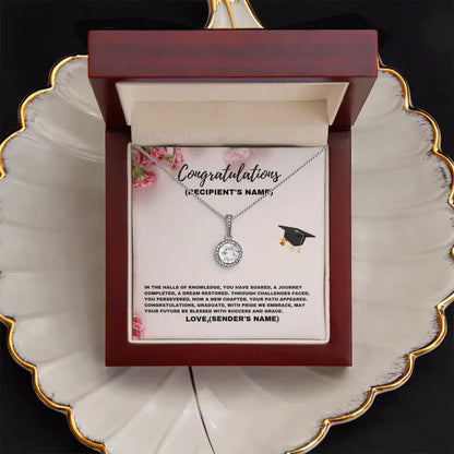 Personalized Congratulations Graduate,  A New Chapter Begins- Eternal Hope Necklace