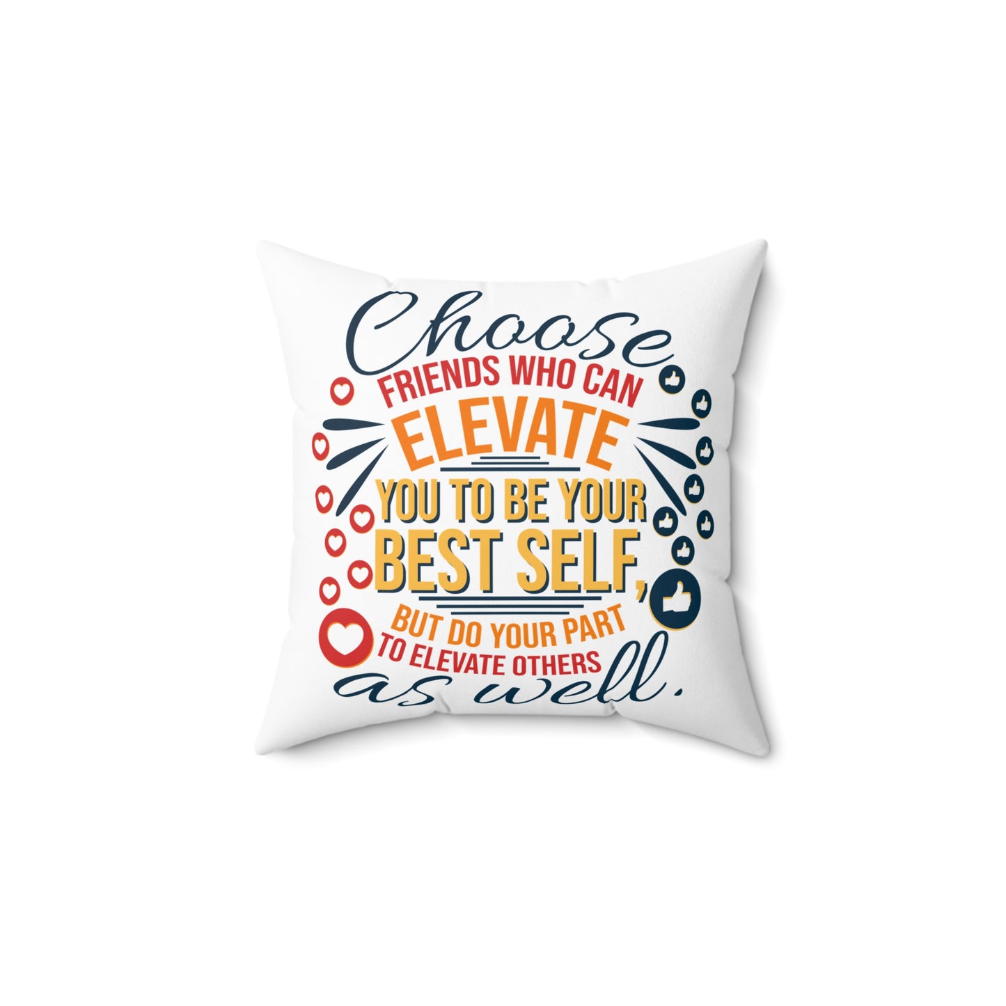 Empowering Friendships White Throw Pillow: Elevate and Uplift Together