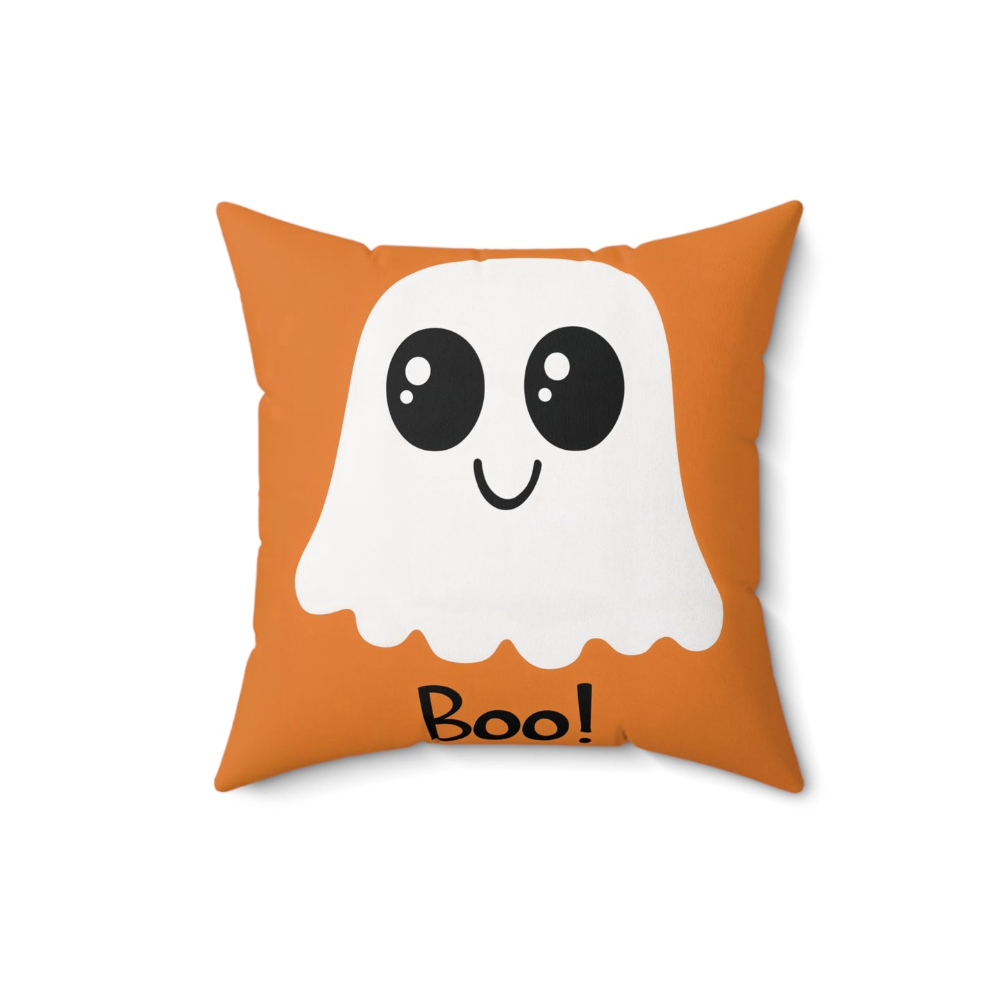 Adorable “Boo!” Ghost Halloween Throw Pillow – Cute Spooky Home Decor