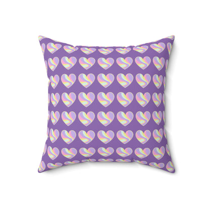 Purple Heartfelt Embrace Throw Pillow