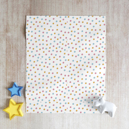 Polka Dot Soft Fleece Throw Blanket