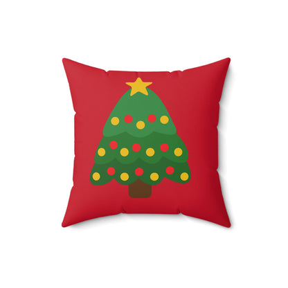 Christmas Tree Throw Pillow – Festive Decoration for Home or Office – Soft, Durable and Stylish – 18 x 18 Inches