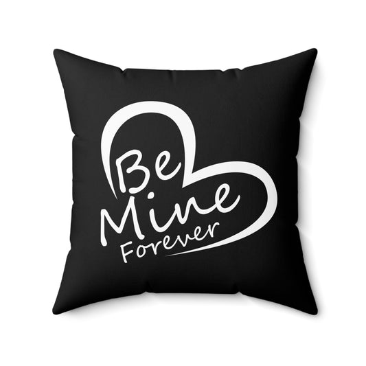 Coussin décoratif en forme de cœur noir Forever Yours