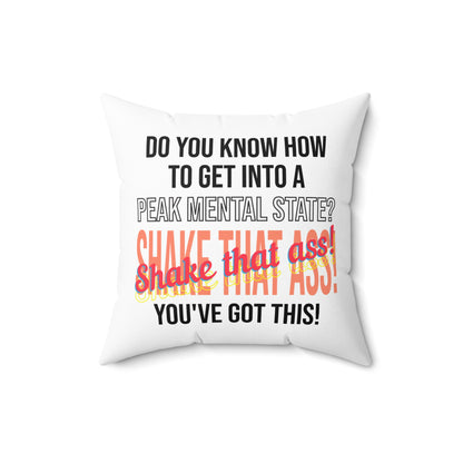 Almohada motivacional Shake That Ass, almohada de afirmación diaria, regalo inspirador para un amigo, regalo de inauguración de la casa, inspirado en Tony Robbins