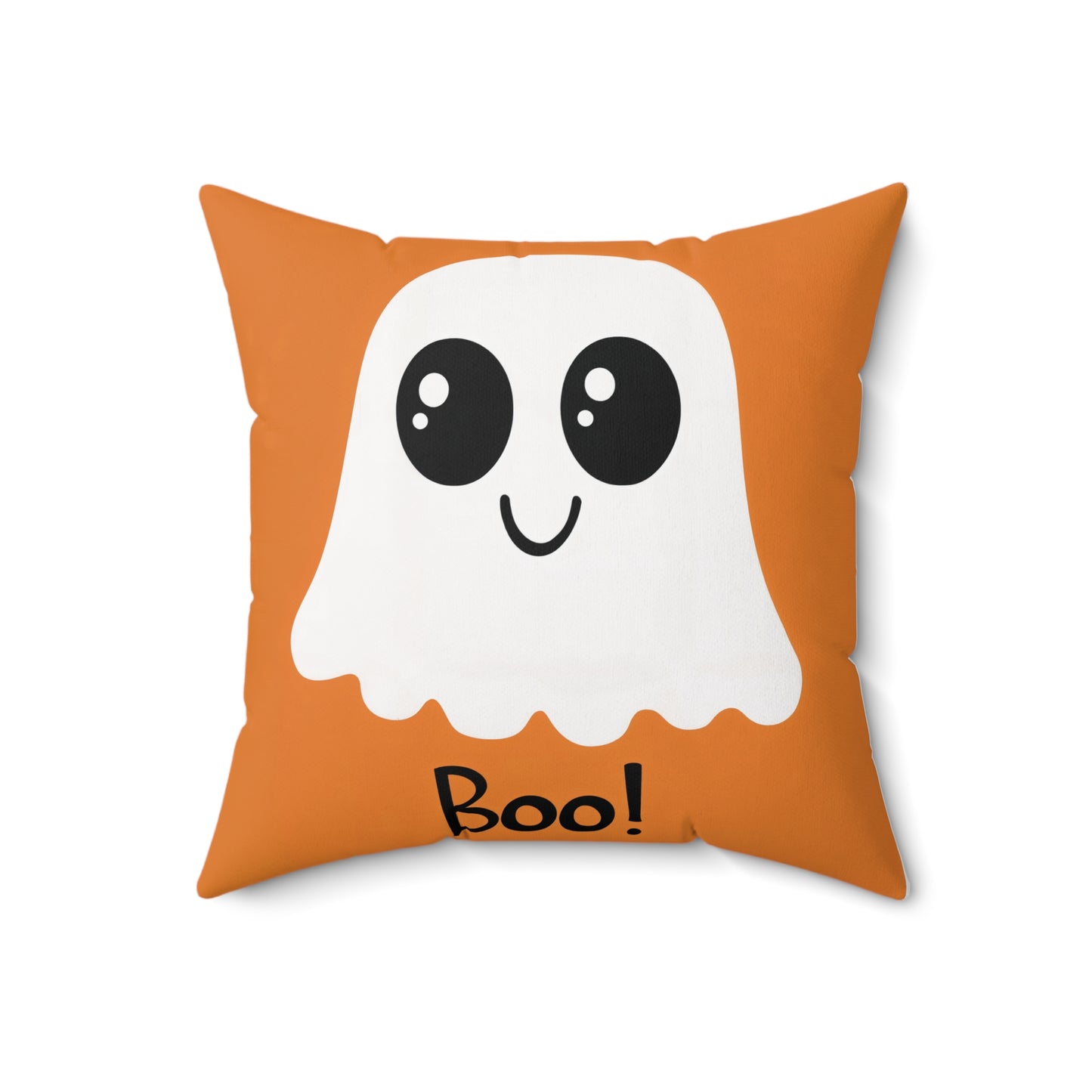 Adorable “Boo!” Ghost Halloween Throw Pillow – Cute Spooky Home Decor