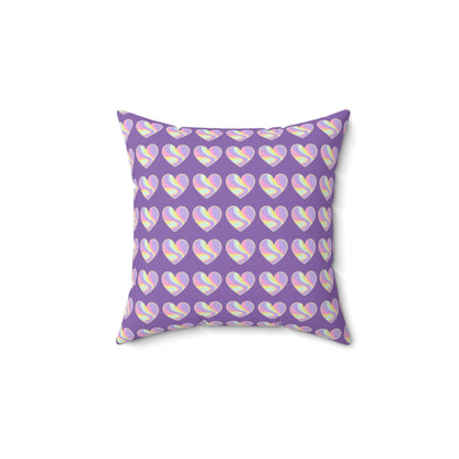 Purple Heartfelt Embrace Throw Pillow