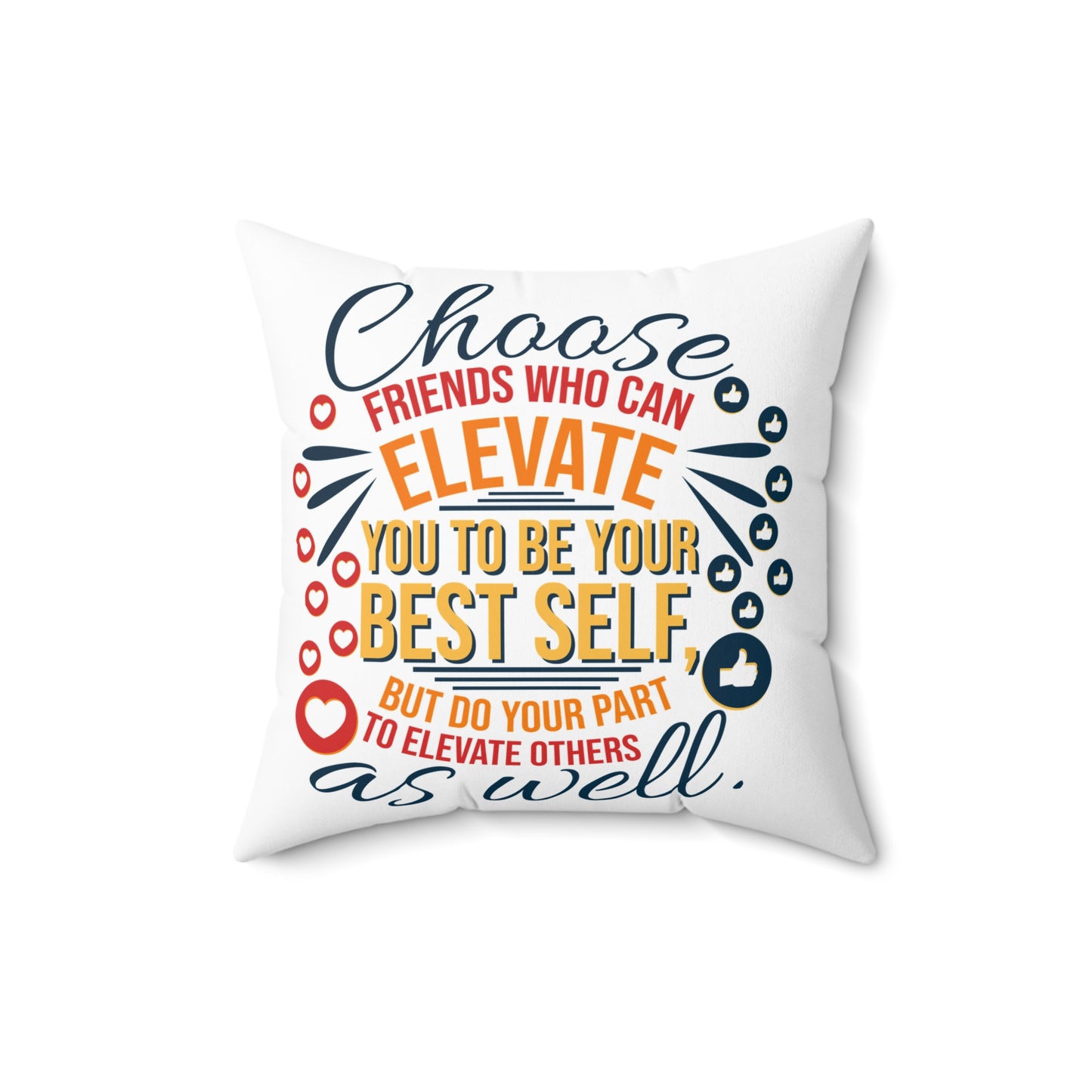 Empowering Friendships White Throw Pillow: Elevate and Uplift Together