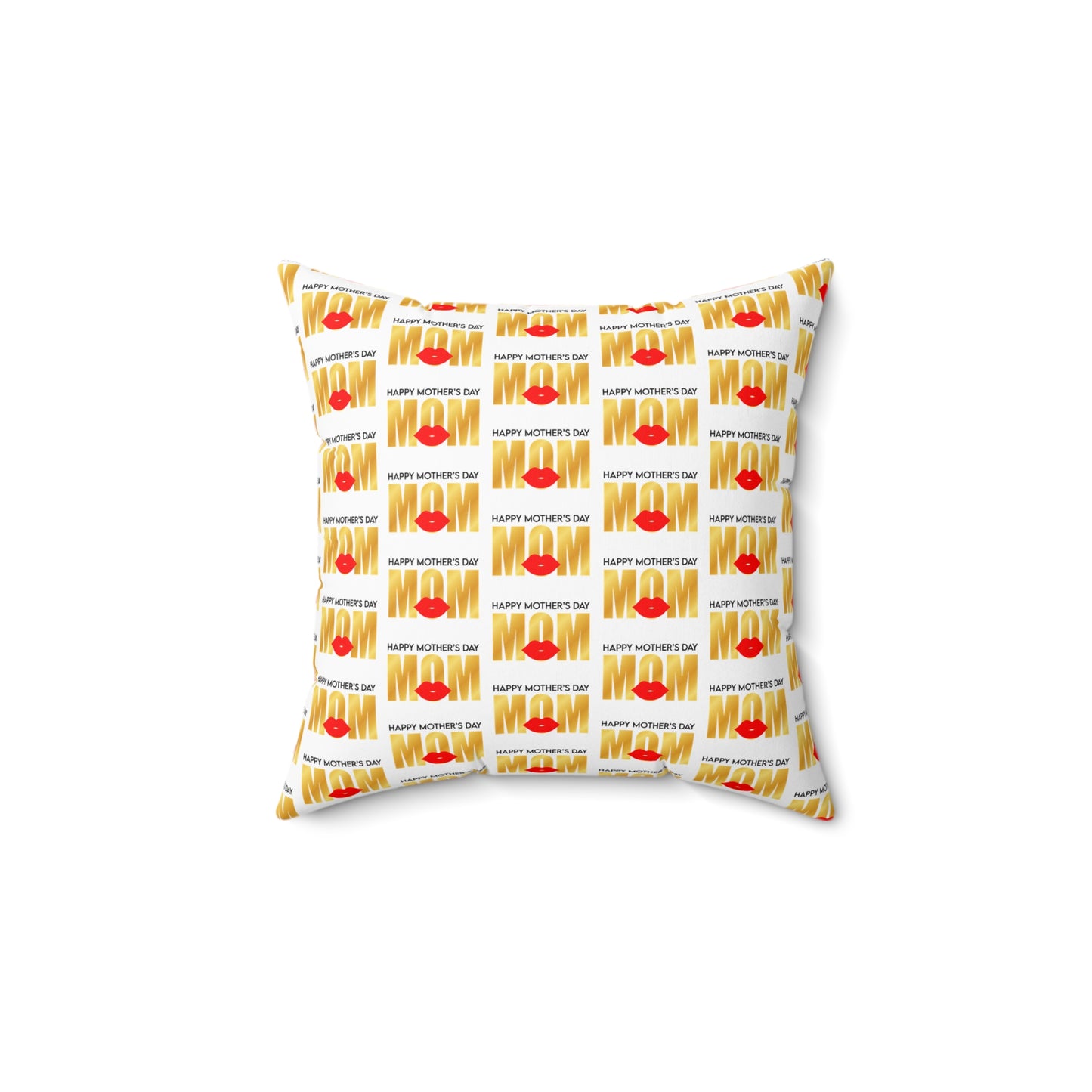 Mom’s Day Delight: White Printed Throw Pillow