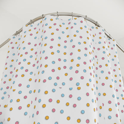 Whimsical Dot Splash Shower Curtain