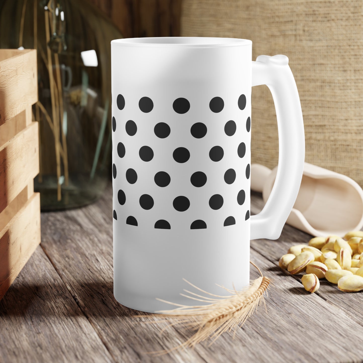 Chill Dot Frosted Glass Beer Mug