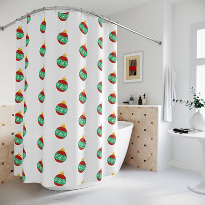 Festive Bauble Bliss Shower Curtain