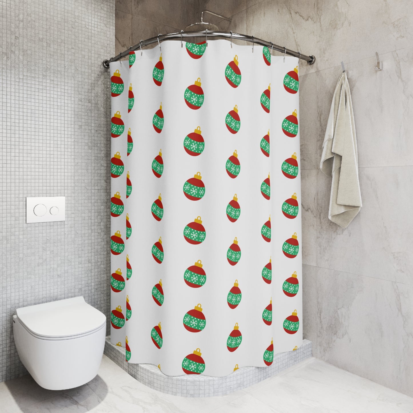 Festive Bauble Bliss Shower Curtain