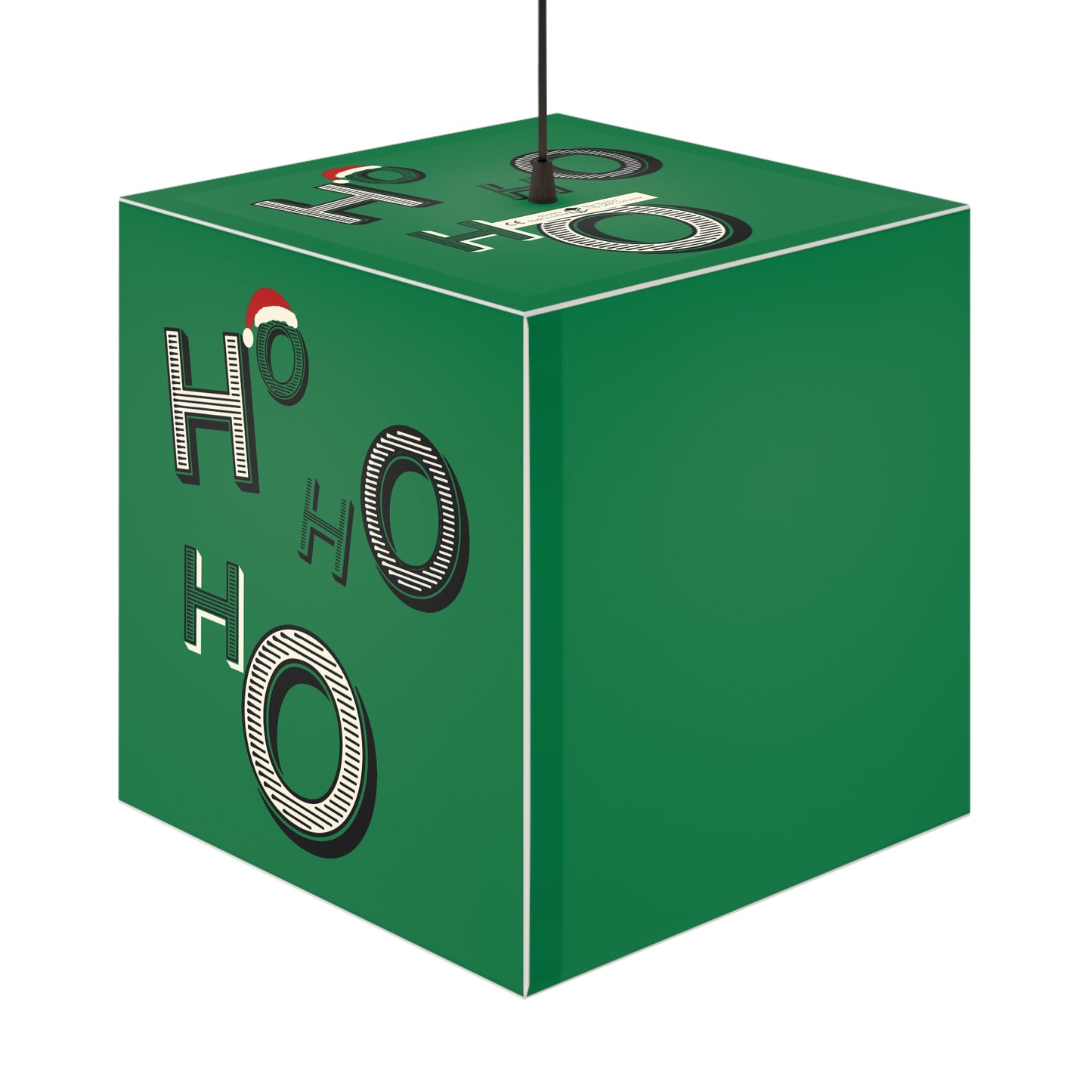 Jolly Santa HoHoHo Green Cube Lamp