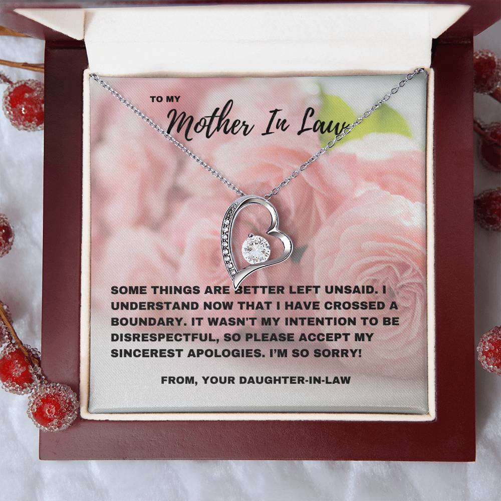 Crossed a Boundary: Heartfelt Apology Necklace for Mother-in-Law