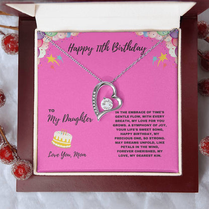 Happy 11th Birthday Jewelry Gift for Daughter from Mom | Meaningful Jewelry Keepsake for Girls