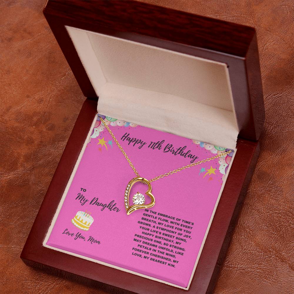 Happy 11th Birthday Jewelry Gift for Daughter from Mom | Meaningful Jewelry Keepsake for Girls