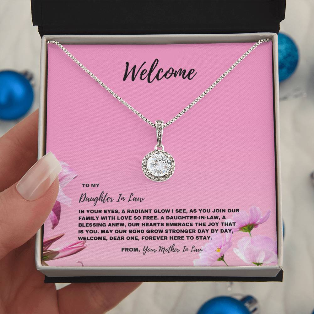 Our Hearts Embrace The Joy That Is You - Eternal Hope Necklace For New Daughter In Law