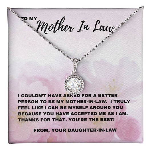 You’re the Best: Mother-in-Law Appreciation Necklace for Genuine Acceptance