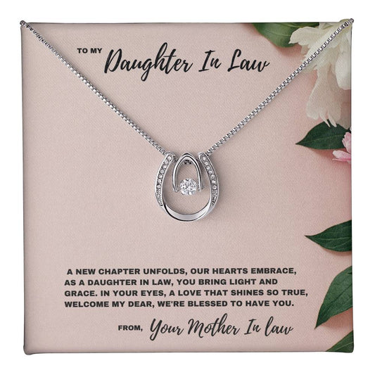 A New Chapter of Love Necklace for Daughter-In-Law | Lucky In Love