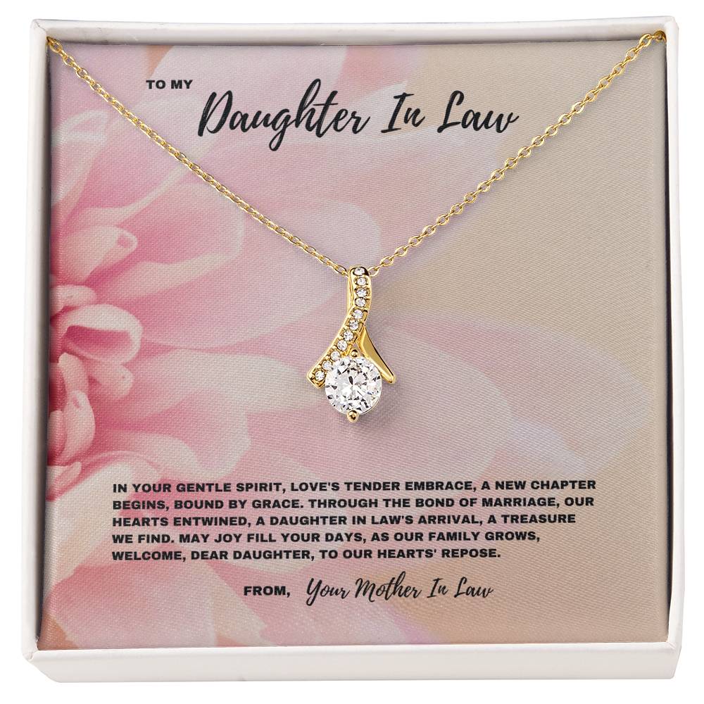 Through The Bond Of Marriage Our Hearts Entwined- Welcome Gift For Daughter In Law