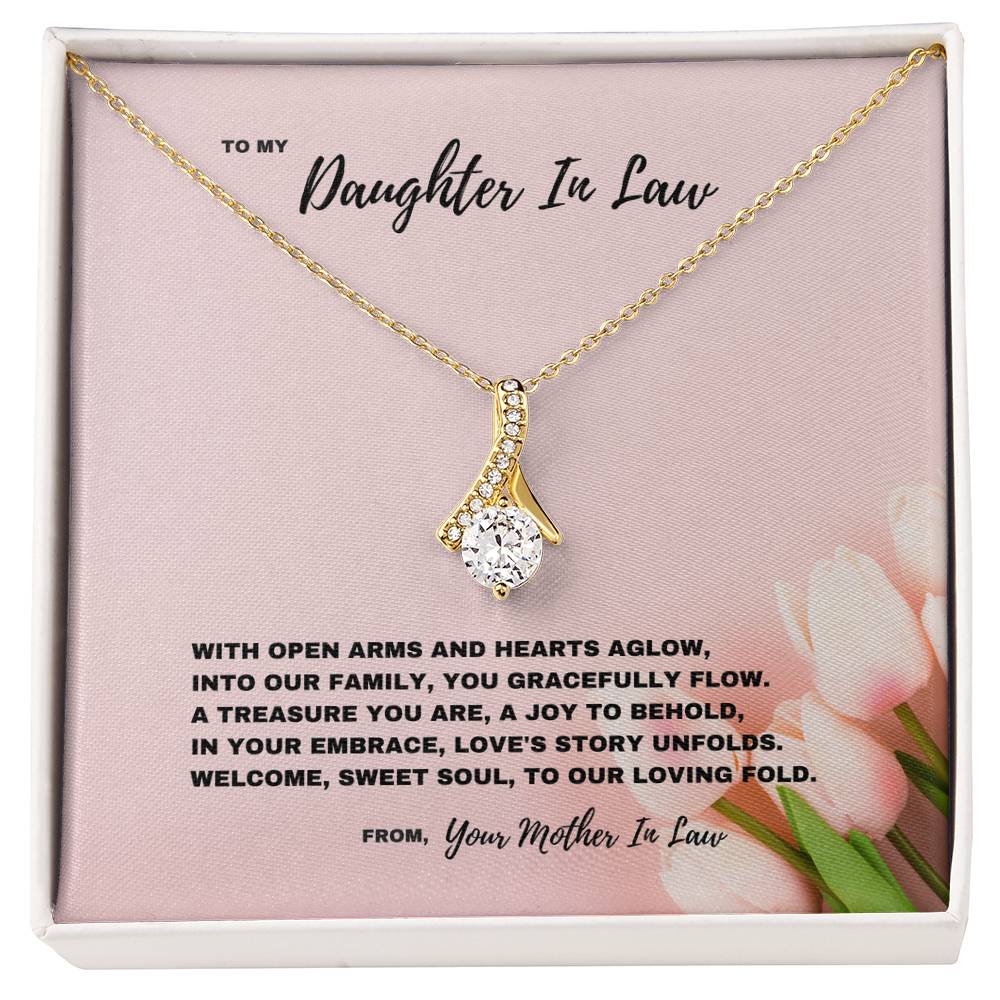 Into Our Family You Gracefully Flow - Necklace Gift For Daughter In Law