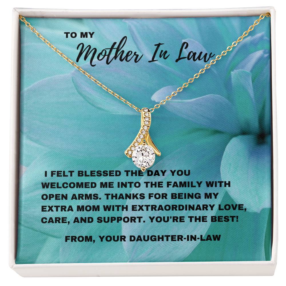 Extraordinary Love: Blessed to Have You as My Mother-in-Law Necklace