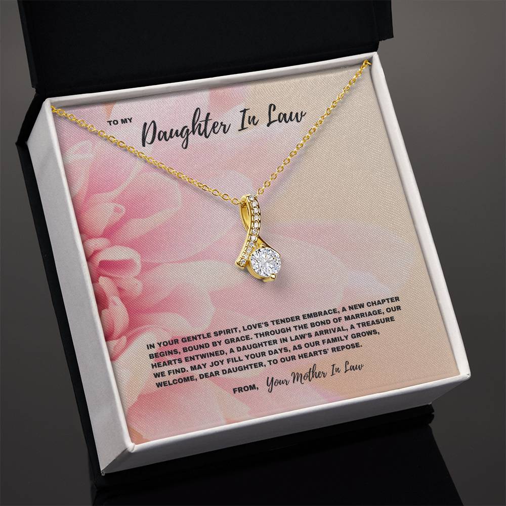 Through The Bond Of Marriage Our Hearts Entwined- Welcome Gift For Daughter In Law