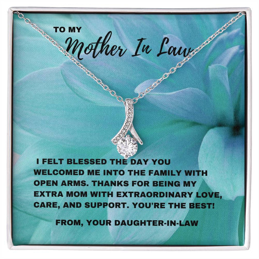 Extraordinary Love: Blessed to Have You as My Mother-in-Law Necklace