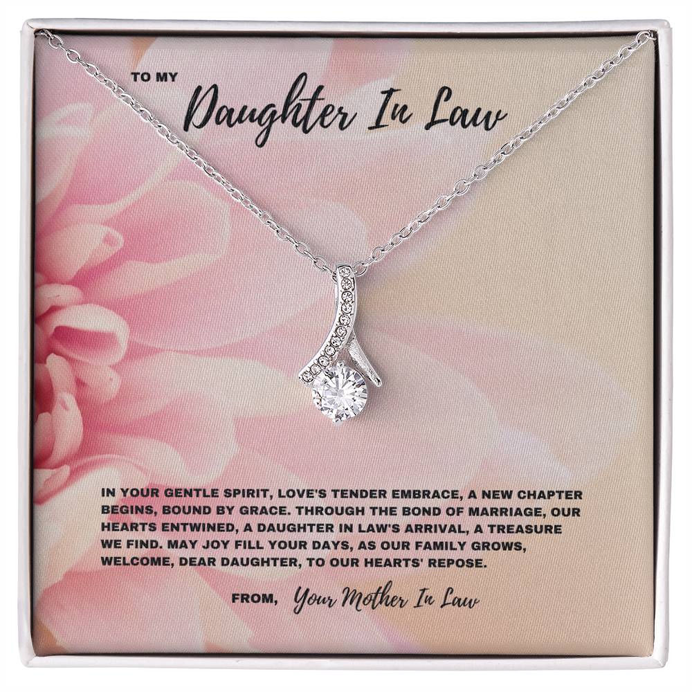 Through The Bond Of Marriage Our Hearts Entwined- Welcome Gift For Daughter In Law