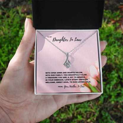 Into Our Family You Gracefully Flow - Necklace Gift For Daughter In Law