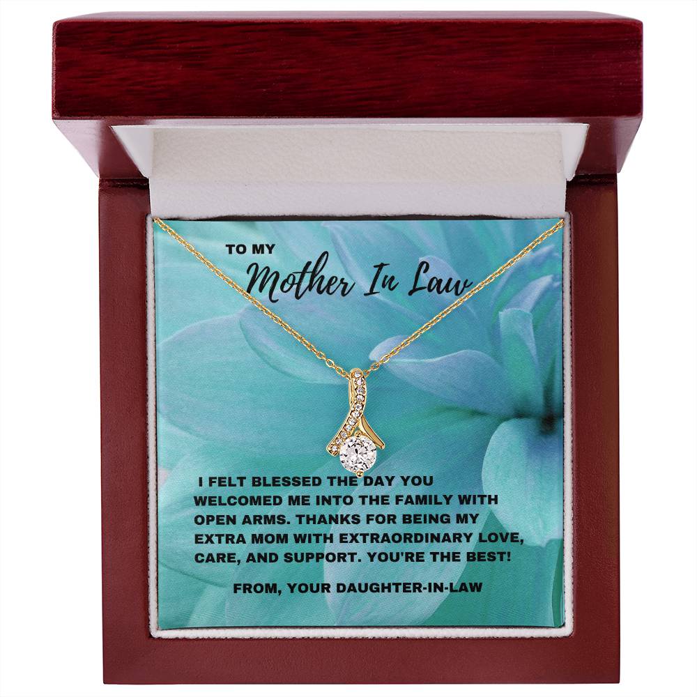 Extraordinary Love: Blessed to Have You as My Mother-in-Law Necklace