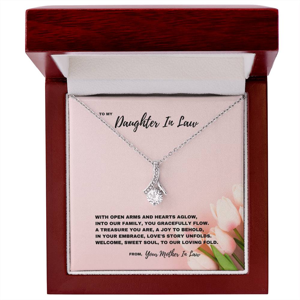 Into Our Family You Gracefully Flow - Necklace Gift For Daughter In Law