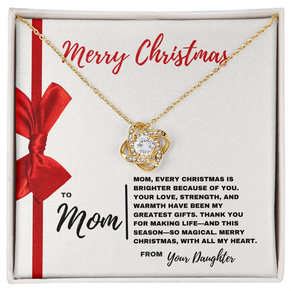 Merry Christmas Mom: A Timeless Necklace with Love from Your Daughter