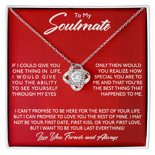 Last Everything Soulmate Necklace | A Promise of Forever Love | Love Knot Necklace