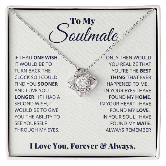 Collier Forever &amp; Always Soulmate | Un hommage à l'amour inconditionnel | Collier Love Knot