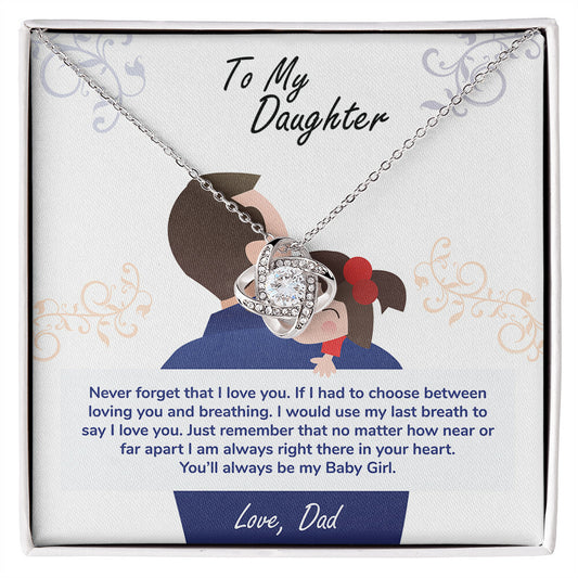 Endless Love Necklace Gift for Daughter from Dad | A Father’s Timeless Devotion- Love Knot Necklace