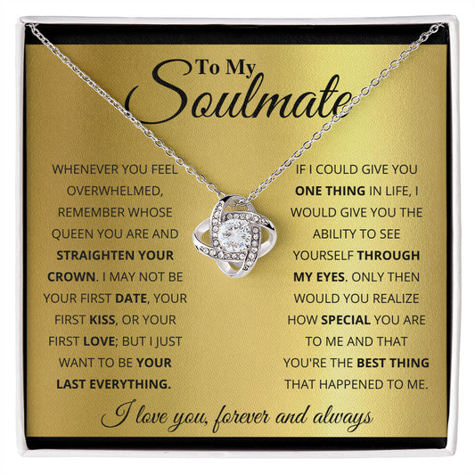 Queen’s Crown Necklace for Soulmate | You’re The Best Thing That Happened To Me - Love Knot Necklace