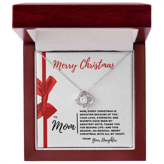 Merry Christmas Mom: A Timeless Necklace with Love from Your Daughter