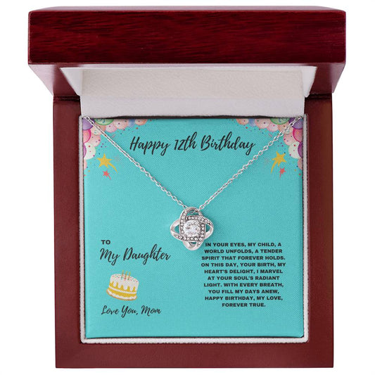 Happy 12th Birthday Jewelry Gift for Daughter from Mom | Sentimental Jewelry Keepsake for Tween Girls