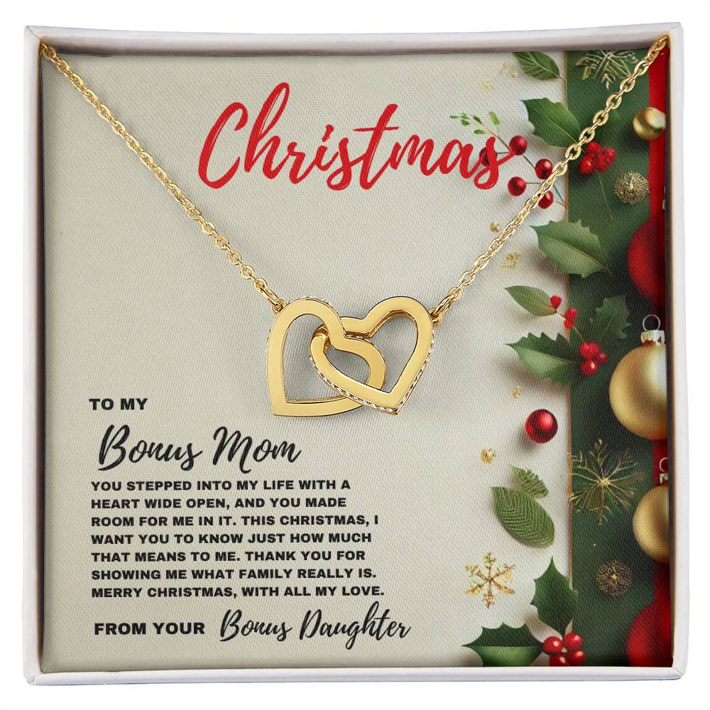 To My Bonus Mom: A Heartfelt Christmas Necklace Celebrating Family Love